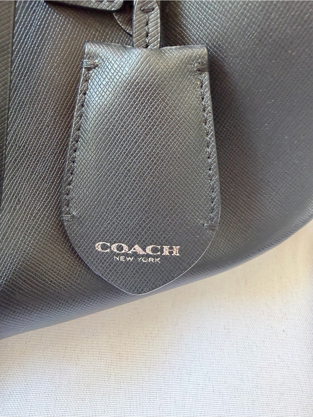 Coach Peyton Leather Nancy Satchel Crossbody Black Bag F31403 - Picture 2 of 9